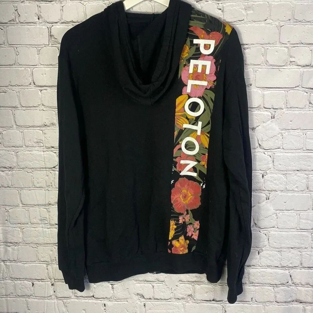 Peloton Floral Graphic Full Zip Hoodie Size Medium Unisex A
